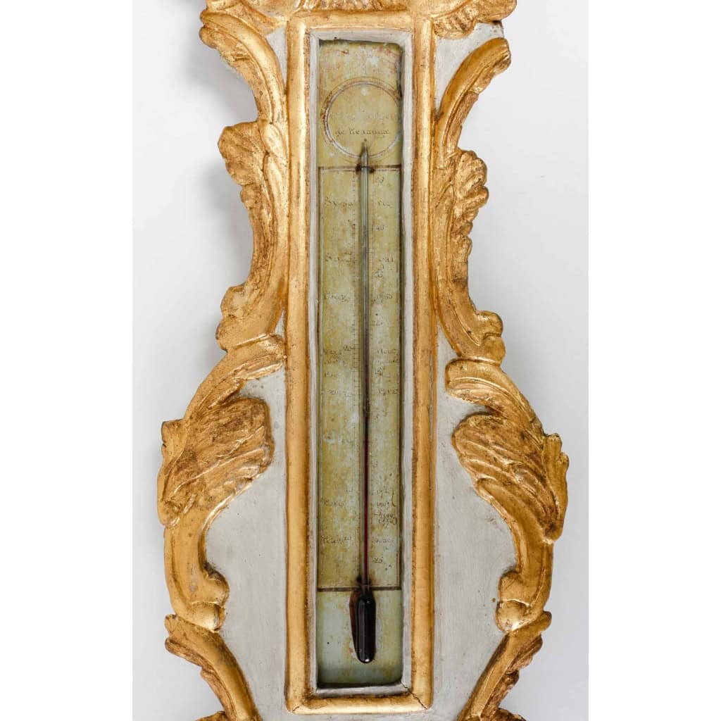 Baromètre – thermomètre d’époque Louis XV (1724 – 1774). | Biron Baromètre - thermomètre d'époque Louis XV (1724 - 1774).
