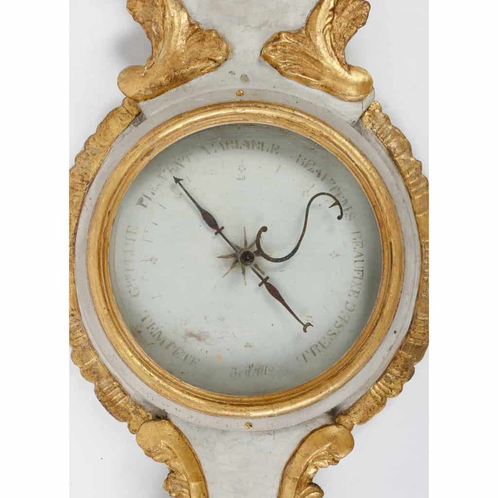 Baromètre – thermomètre d’époque Louis XV (1724 – 1774). | Biron Baromètre - thermomètre d'époque Louis XV (1724 - 1774).