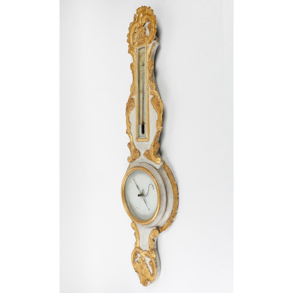 Baromètre – thermomètre d’époque Louis XV (1724 – 1774). | Biron Baromètre - thermomètre d'époque Louis XV (1724 - 1774).