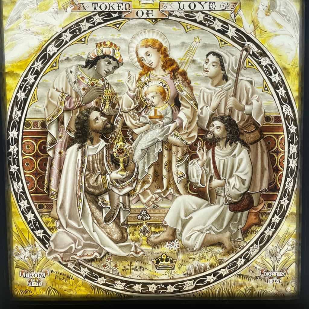 Vitrail La sainte Famille (39 x 39 cm) | Biron ||