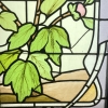 Vitrail Art nouveau aux pivoines (163,5 x 108 cm) | Biron Vitrail Art nouveau aux pivoines (163,5 x 108 cm)