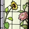 Vitrail Art nouveau aux pivoines (163,5 x 108 cm) | Biron Vitrail Art nouveau aux pivoines (163,5 x 108 cm)