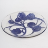 Plat « Pivoines » verre blanc émaillé bleu de René LALIQUE | Biron ||||||