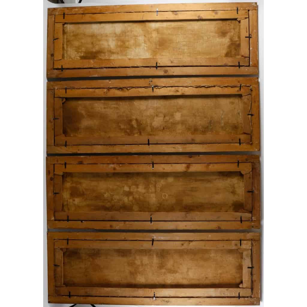 Suite de 4 tableaux de grande taille signée Ezechiele Guardascione | Biron Suite de 4 tableaux de grande taille signée Ezechiele Guardascione