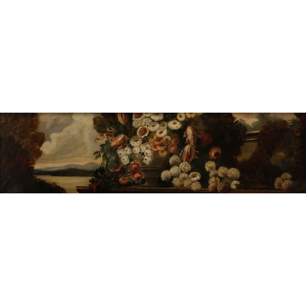 Suite de 4 tableaux de grande taille signée Ezechiele Guardascione | Biron Suite de 4 tableaux de grande taille signée Ezechiele Guardascione