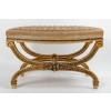 Paire de Larges Tabourets Curules de Style Louis XVI, circa 1900 | Biron Paire de Larges Tabourets Curules de Style Louis XVI, circa 1900