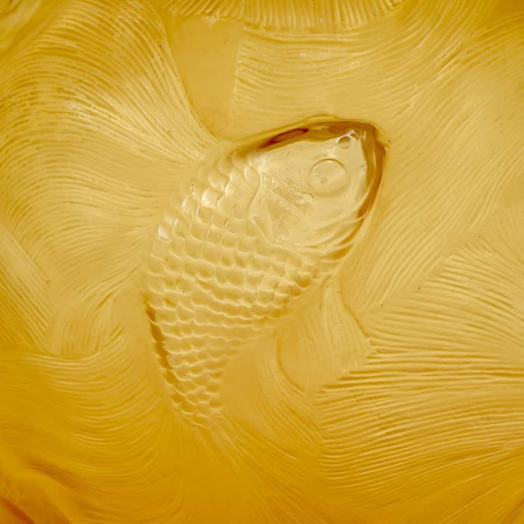 Vase « Formose » verre butterscotch de René LALIQUE | Biron Vase "Formose" verre butterscotch de René LALIQUE