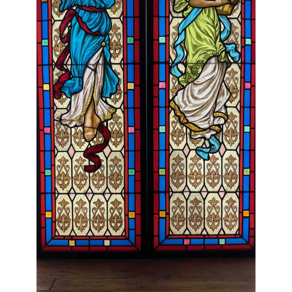 Paire de vitraux aux danseuses (184 x 108 cm) | Biron Paire de vitraux aux danseuses (184 x 108 cm)