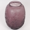 Vase « Monnaie du Pape » verre améthyste patiné blanc de René LALIQUE | Biron Vase "Monnaie du Pape" verre améthyste patiné blanc de René LALIQUE