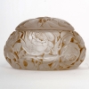 Boîte « Dinard » verre blanc patiné sépia de René LALIQUE | Biron Boîte "Dinard" verre blanc patiné sépia de René LALIQUE