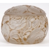Boîte « Dinard » verre blanc patiné sépia de René LALIQUE | Biron Boîte "Dinard" verre blanc patiné sépia de René LALIQUE