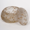 Boîte « Dinard » verre blanc patiné sépia de René LALIQUE | Biron Boîte "Dinard" verre blanc patiné sépia de René LALIQUE