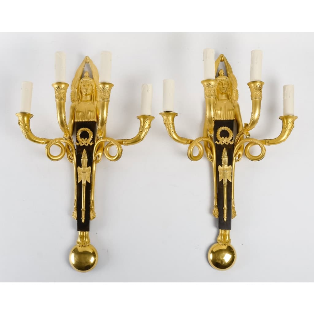 Paire d’appliques d’époque 1er Empire (1804 – 1815). | Biron ||||||||