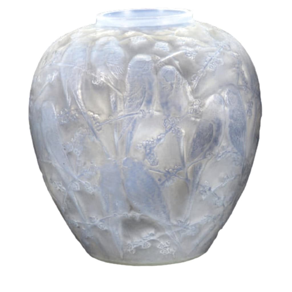 René Lalique ,Vase « Perruches » 1919 | Biron ||