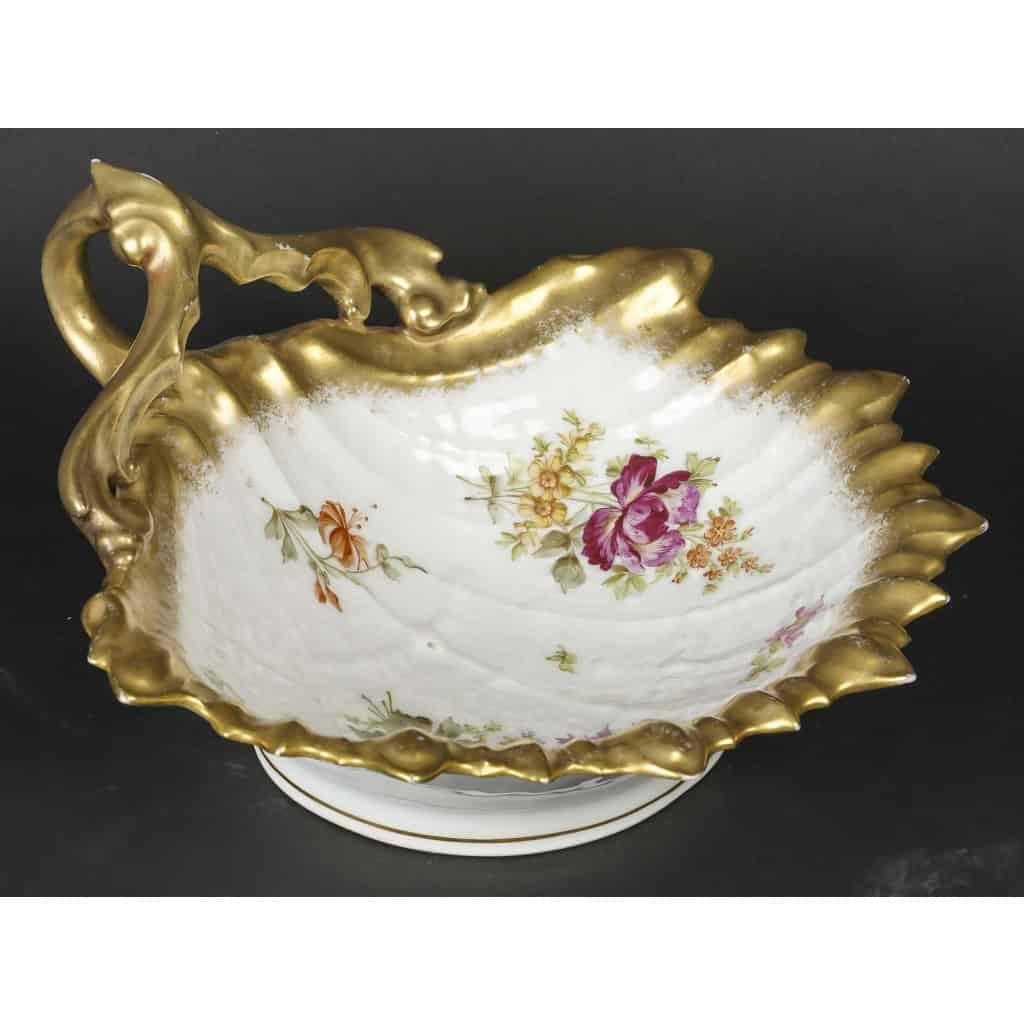 Coquille blanche et or à motifs floraux | Biron |||||||