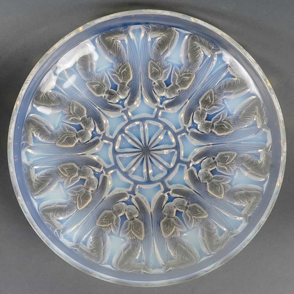 Coupe « Anges » verre opalescent de René LALIQUE | Biron ||||||