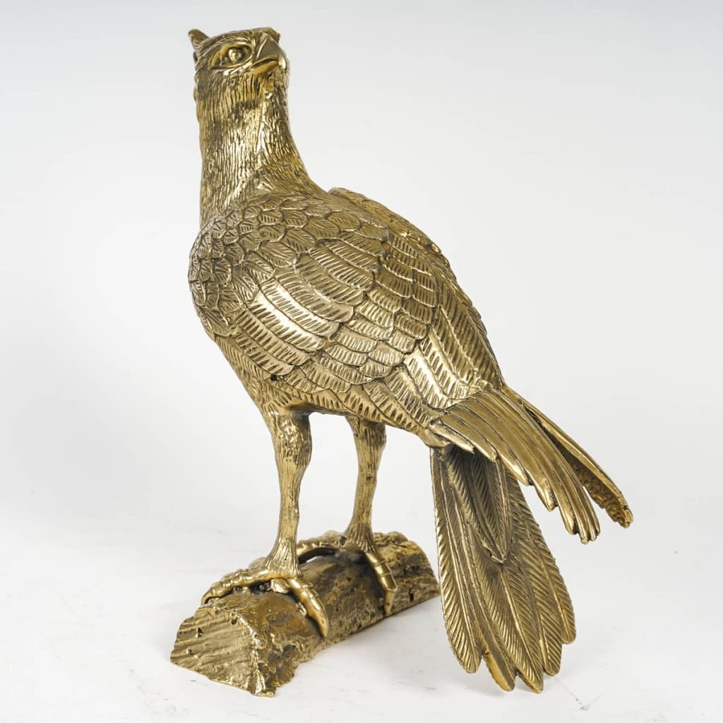 Importante Sculpture d’un Aigle en Métal Argenté, Centre de Table, XXème Siècle. | Biron Importante Sculpture d’un Aigle en Métal Argenté, Centre de Table, XXème Siècle.