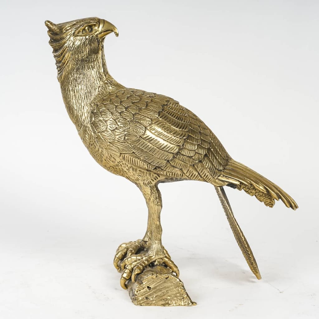 Importante Sculpture d’un Aigle en Métal Argenté, Centre de Table, XXème Siècle. | Biron Importante Sculpture d’un Aigle en Métal Argenté, Centre de Table, XXème Siècle.