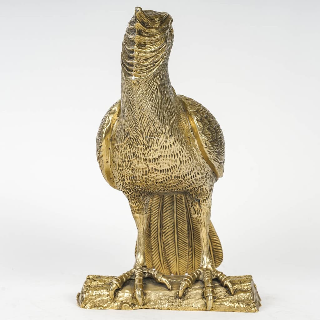 Importante Sculpture d’un Aigle en Métal Argenté, Centre de Table, XXème Siècle. | Biron Importante Sculpture d’un Aigle en Métal Argenté, Centre de Table, XXème Siècle.