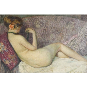 Emile MESNAGER (1880-1940)- Jeune fille à la rose | Biron |||||||