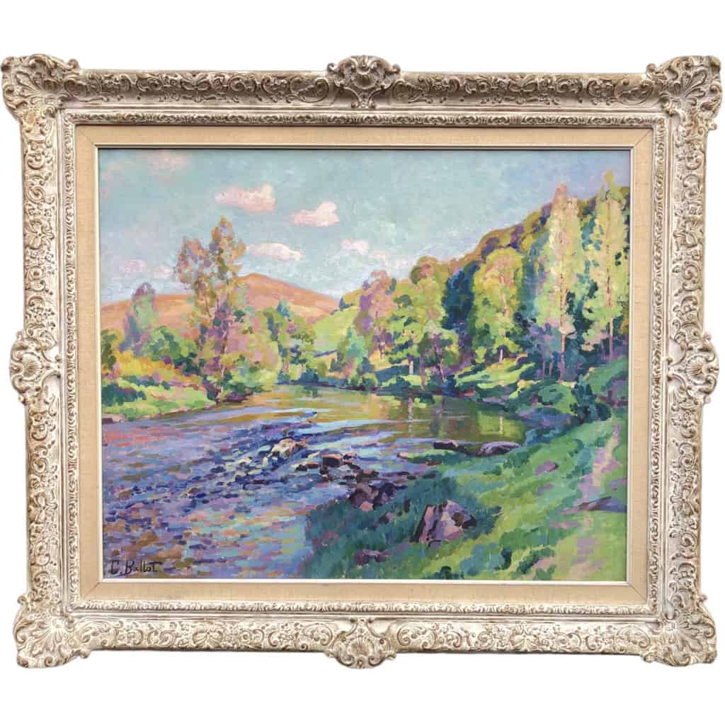 BALLOT Clémentine Peinture française Printemps en Creuse 1915 Huile toile signée Certificat | Biron BALLOT Clémentine Peinture française Printemps en Creuse 1915 Huile toile signée Certificat