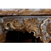 Italie XVIIIème siècle Importante console laquée et dorée à plateau à l’imitation du marbre de Sienne | Biron Italie XVIIIème siècle Importante console laquée et dorée à plateau à l’imitation du marbre de Sienne