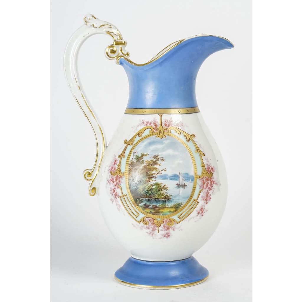 Important Broc à Eau en Porcelaine Vieux Paris, XIXème Siècle. | Biron |||||||||