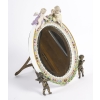 Miroir De Table En Porcelaine de Meissen Et Bronze Fin XIXème Siècle | Biron Miroir De Table En Porcelaine de Meissen Et Bronze Fin XIXème Siècle