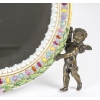 Miroir De Table En Porcelaine de Meissen Et Bronze Fin XIXème Siècle | Biron Miroir De Table En Porcelaine de Meissen Et Bronze Fin XIXème Siècle