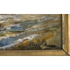 Tableau d’Eugène Tourrette, pêche à l’épuisette | Biron Tableau d'Eugène Tourrette, pêche à l'épuisette