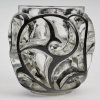 Vase « Tourbillons » verre blanc émaillé noir de René LALIQUE | Biron ||||||||