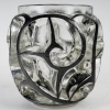Vase « Tourbillons » verre blanc émaillé noir de René LALIQUE | Biron Vase "Tourbillons" verre blanc émaillé noir de René LALIQUE