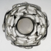 Vase « Tourbillons » verre blanc émaillé noir de René LALIQUE | Biron Vase "Tourbillons" verre blanc émaillé noir de René LALIQUE