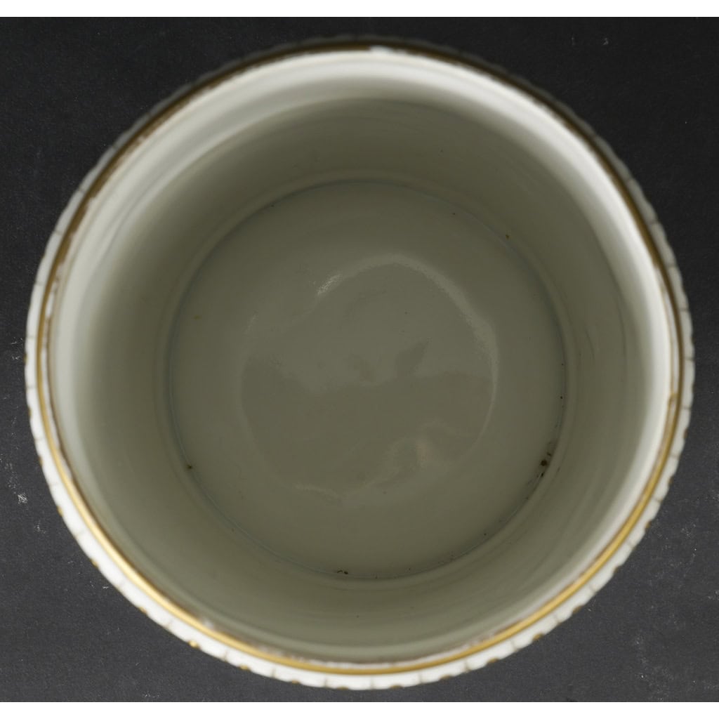 Pot bleu et or en porcelaine par Le Tallec, XXème siècle | Biron Pot bleu et or en porcelaine par Le Tallec, XXème siècle