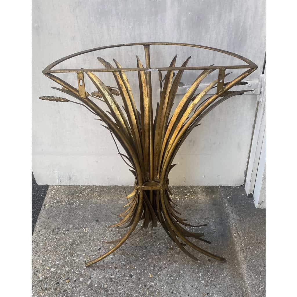 1970′ Console Gerbe De Blé Modéle D’Aprés Goosens Métal Doré DLG Coco Chanel | Biron 1970′ Console Gerbe De Blé Modéle D’Aprés Goosens Métal Doré DLG Coco Chanel