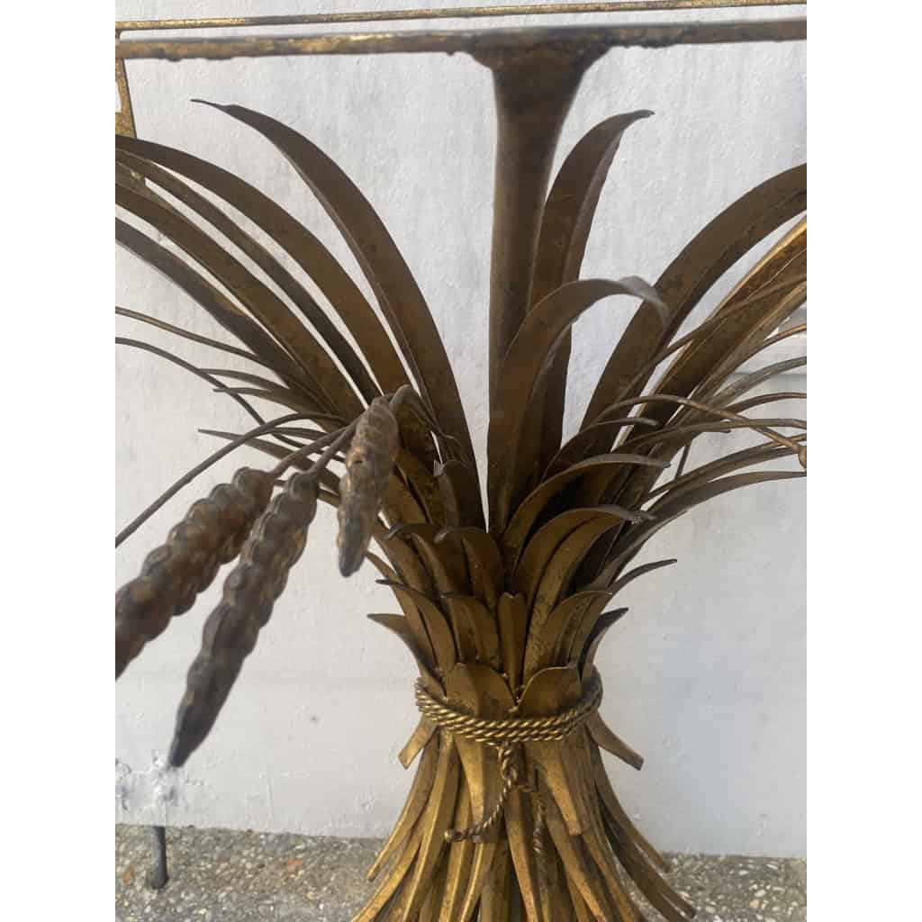 1970′ Console Gerbe De Blé Modéle D’Aprés Goosens Métal Doré DLG Coco Chanel | Biron 1970′ Console Gerbe De Blé Modéle D’Aprés Goosens Métal Doré DLG Coco Chanel