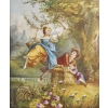 Pair de plaques en porcelaine, paint à la main signé par l’artiste.