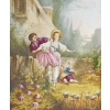 Pair de plaques en porcelaine, paint à la main signé par l’artiste.