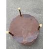 1950/70′ Guéridon Maison Baguès Décor Bambou en Bronze Doré Avec Plateaux Laque de Chine Rouge Et Or | Biron 1950/70′ Guéridon Maison Baguès Décor Bambou en Bronze Doré Avec Plateaux Laque de Chine Rouge Et Or