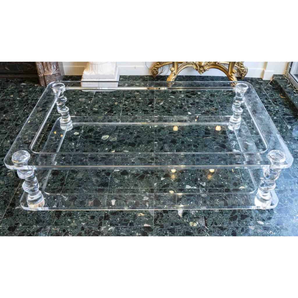 Table Basse En Plexiglass Attribuée à Roméo Année 80 | Biron ||||||