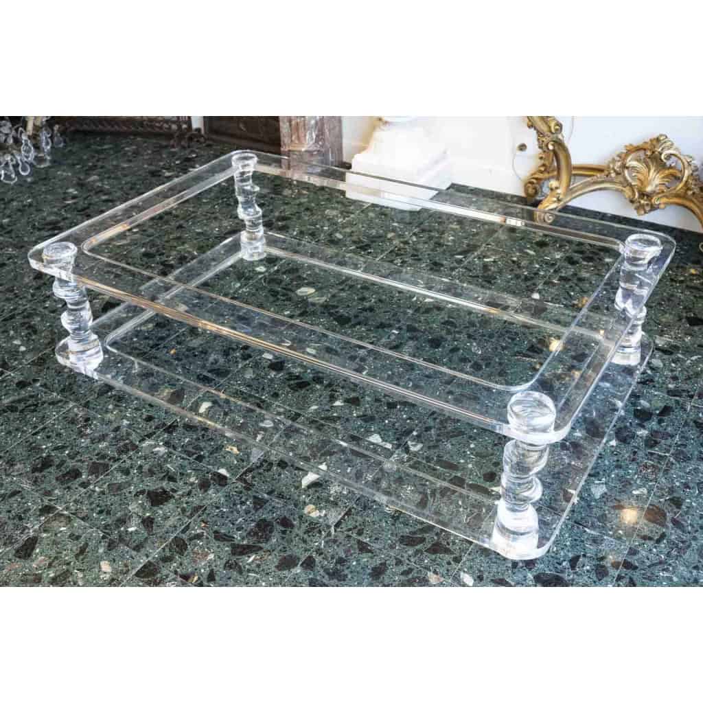 Table Basse En Plexiglass Attribuée à Roméo Année 80 | Biron Table Basse En Plexiglass Attribuée à Roméo Année 80