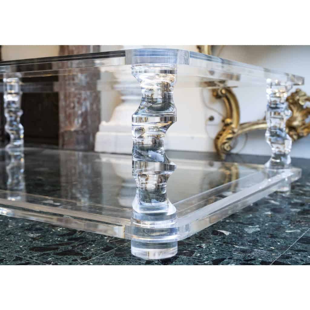 Table Basse En Plexiglass Attribuée à Roméo Année 80 | Biron Table Basse En Plexiglass Attribuée à Roméo Année 80
