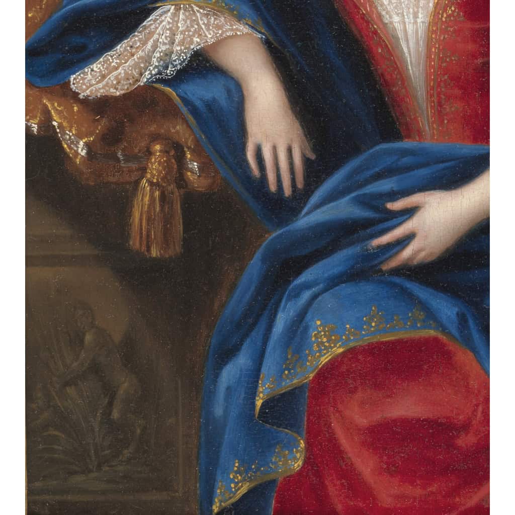 Portrait d’une élégante dans un palais – Entourage de François de Troy (1645 – 1730) | Biron Portrait d’une élégante dans un palais – Entourage de François de Troy (1645 – 1730)