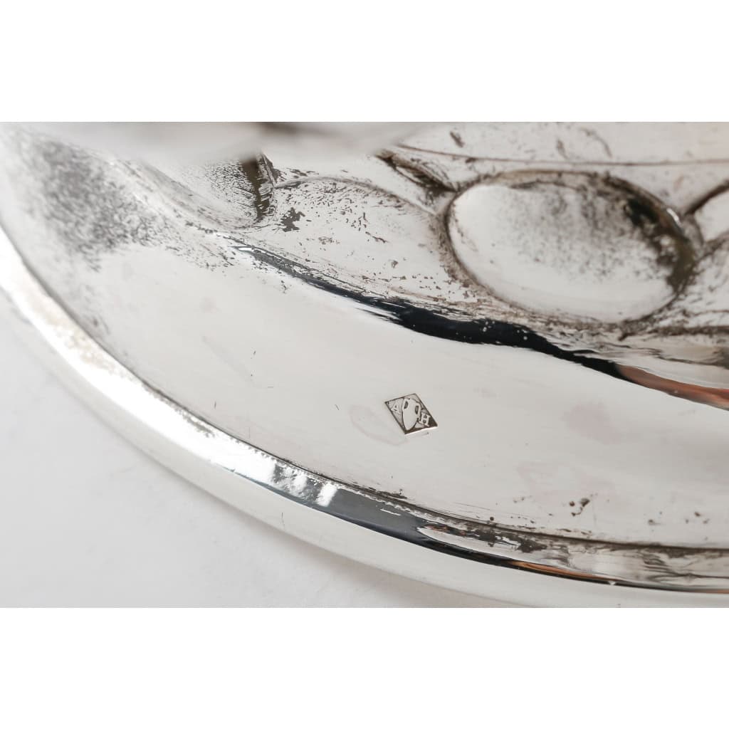JEAN SERRIERE - EXCEPTIONEL PAIRE DE RAFRAICHISSOIRS EN ARGENT VERS 1925
