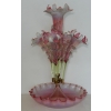 1880/1900 Coupe en Verre Opalescent Avec 5 Cornets N3 11