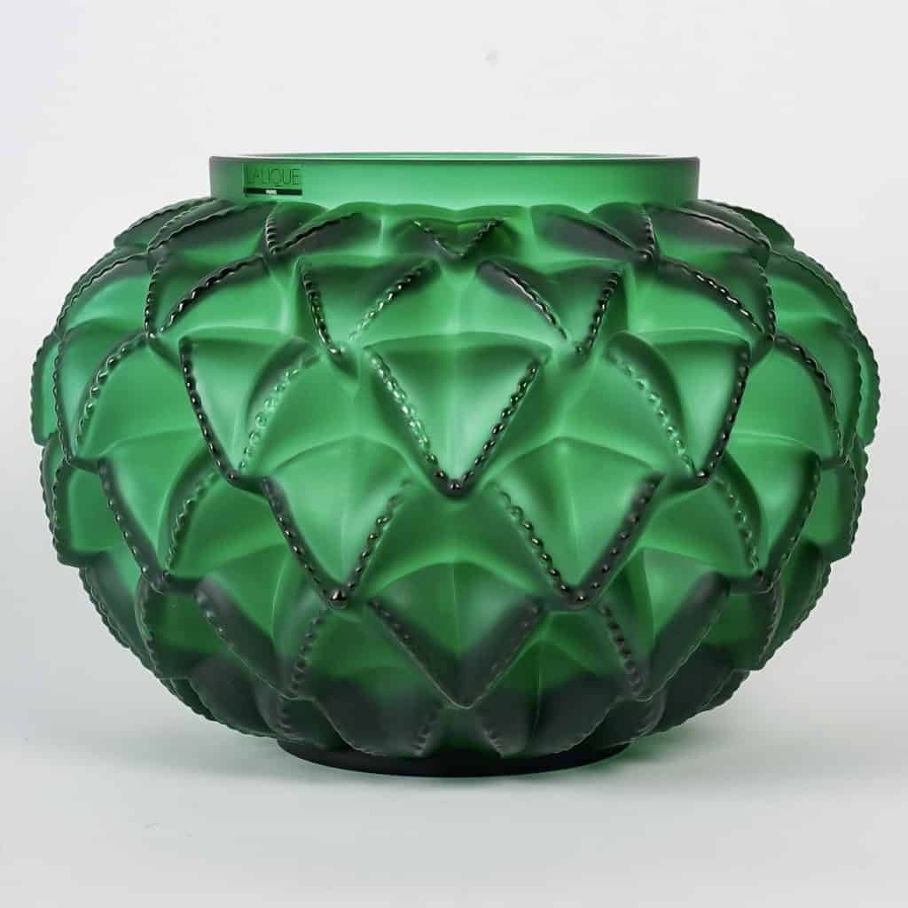 Vase « Languedoc » cristal vert émeraude de LALIQUE FRANCE | Biron ||||||