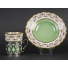 Ensemble de tasses en porcelaine et argent, Angleterre, AYNSLEY, XIXème siècle | Biron Ensemble de tasses en porcelaine et argent, Angleterre, AYNSLEY, XIXème siècle