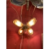 1970’ Applique Papillon en Bronze ou Laiton, Duval Brasseur Ou Isabelle Faure, 4 Ampoules, Ailes d’Agate | Biron ||||||||||||