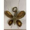 1970’ Applique Papillon en Bronze ou Laiton, Duval Brasseur Ou Isabelle Faure, 4 Ampoules, Ailes d’Agate | Biron 1970’ Applique Papillon en Bronze ou Laiton, Duval Brasseur Ou Isabelle Faure, 4 Ampoules, Ailes d’Agate