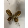 1970’ Applique Papillon en Bronze ou Laiton, Duval Brasseur Ou Isabelle Faure, 4 Ampoules, Ailes d’Agate | Biron 1970’ Applique Papillon en Bronze ou Laiton, Duval Brasseur Ou Isabelle Faure, 4 Ampoules, Ailes d’Agate